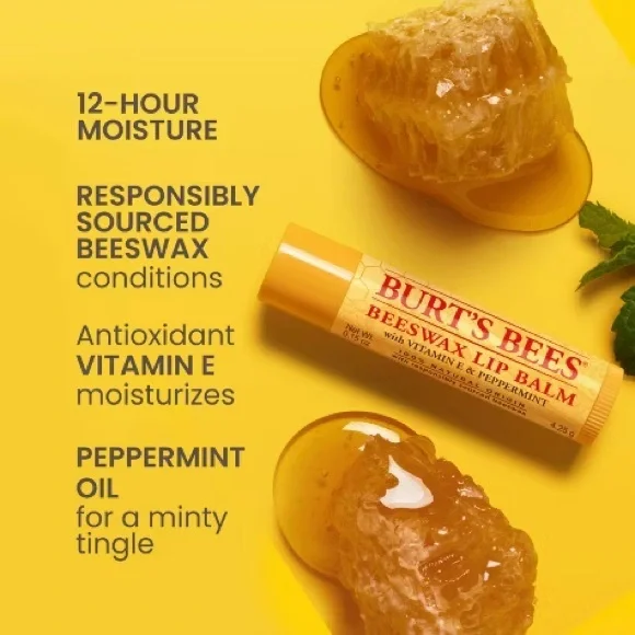 Burt's Bees Beeswax Lip Balm 4 Pack - Picture 5 of 9